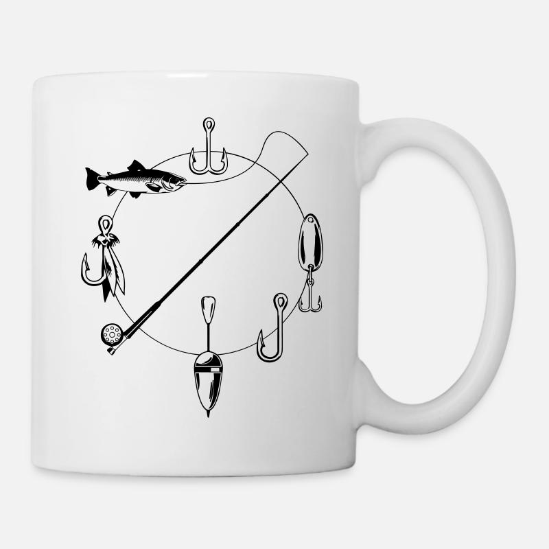 angeln utensilien schwimmer - Tasse - Weiß