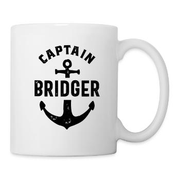 Captian Bridger Funny Birthday Nom personnalisé - Mug blanc - blanc - Droite