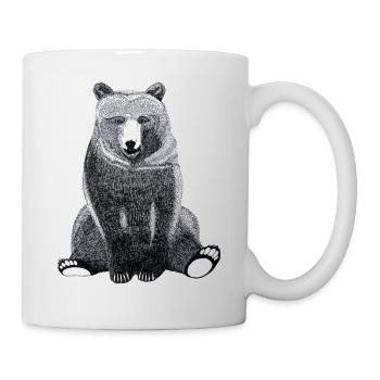 Bär Süß Bild Kinder Weihnachten Tiere - Tasse - Weiß - Rechts