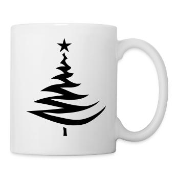 tannenbaum silhouette - Tasse - Weiß - Rechts