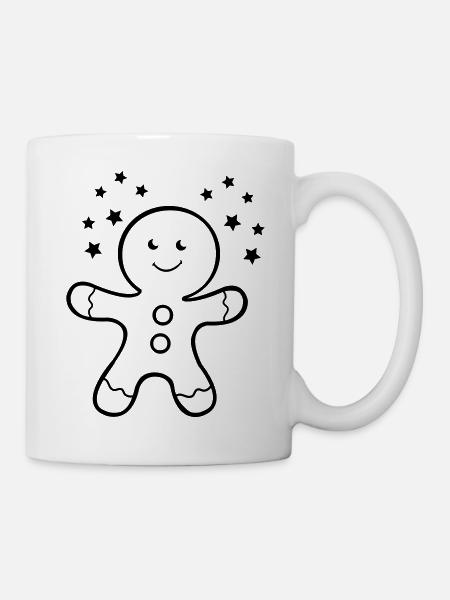 lebkuchenmann - Tasse - Weiß