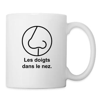 fingers in the nose - Mug - white - Right