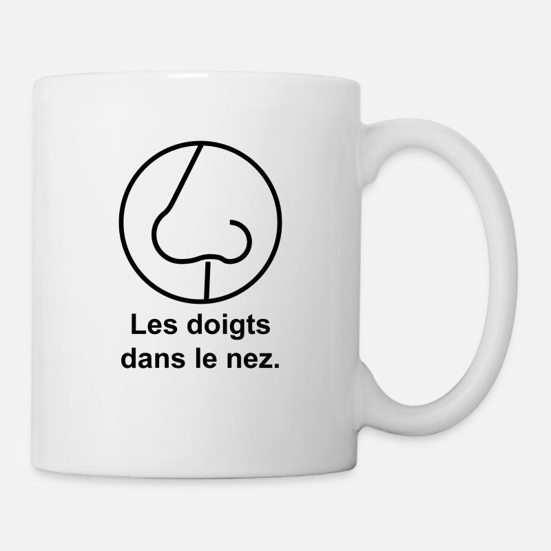 les doigts dans le nez - Mug blanc - blanc