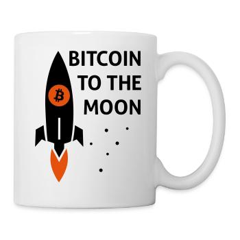 bitcoin to the moon - Mug - white - Right