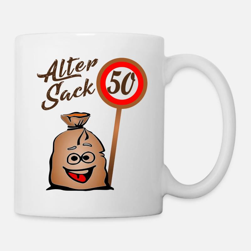 Alter Sack - 50. Geburtstag - 50 - Fünfzig - Tasse - Weiß
