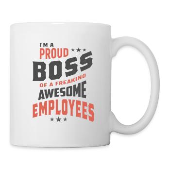 Je suis un fier patron d'employés impressionnants - Mug blanc - blanc - Droite