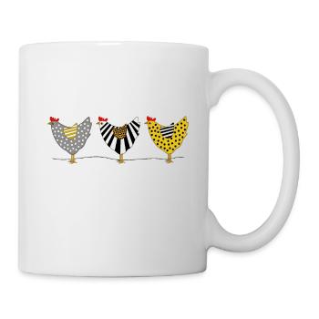 Poulet coq poule pâques oiseaux poussin oeuf - Mug blanc - blanc - Droite