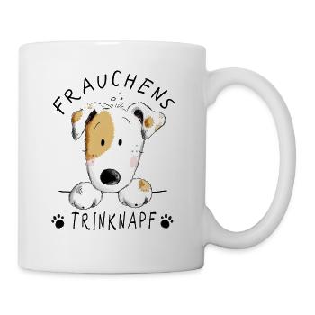 Jack Russell Frauchens Trinknapf Tasse I Hund - Tasse - Weiß - Rechts