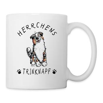 Australian Shepherd HerrchensTrinknapf Hund Tasse - Tasse - Weiß - Rechts
