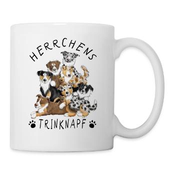 Australian Shepherd HerrchensTrinknapf Hund Tasse - Tasse - Weiß - Rechts