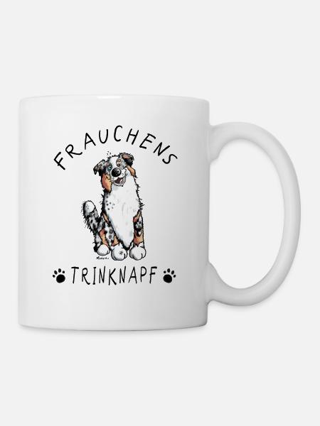 Australian Shepherd Frauchens Trinknapf Hund Tasse - Tasse - Weiß