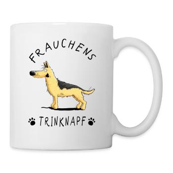 Deutscher Schäferhund Frauchens Trinknapf I Tasse - Tasse - Weiß - Rechts