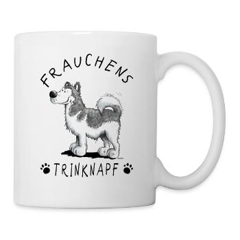 Siberian Husky Malamute Frauchens Trinknapf Tasse - Tasse - Weiß - Rechts