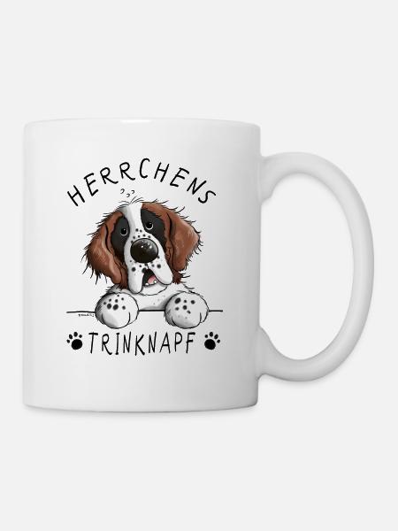 Bernhardiner Herrchens Trinknapf Tasse I Hund - Tasse - Weiß
