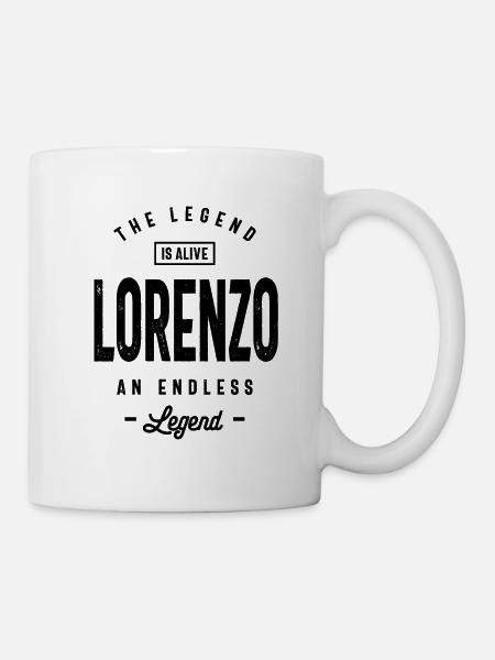 Lorenzo nom personnalisé cadeau d'anniversaire - Mug blanc - blanc