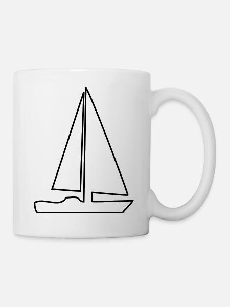 segelboot - Tasse - Weiß