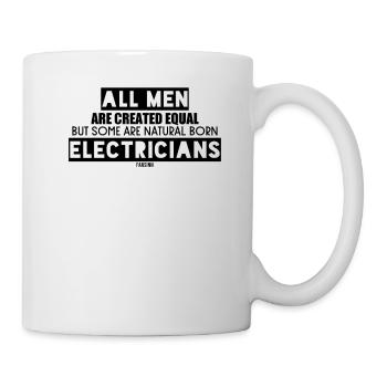 Elektriker Strom Geburt - Tasse - Weiß - Rechts