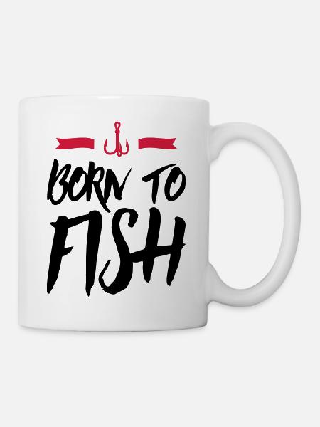 fish born to - Tasse - Weiß