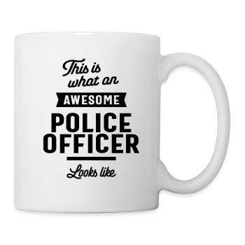 Voici à quoi ressemble un policier génial - Mug blanc - blanc - Droite