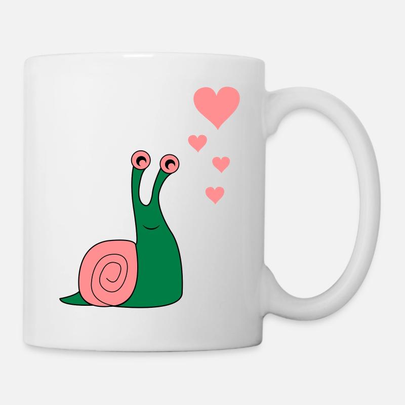 schnecke_verliebt_02 - Mug blanc - blanc