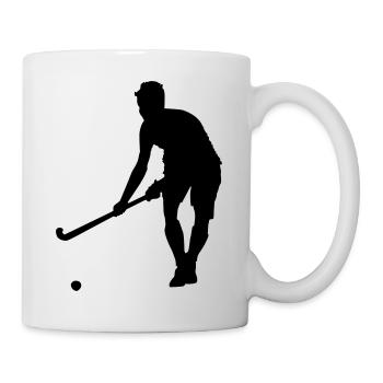 feldhockey silhouette - Tasse - Weiß - Rechts