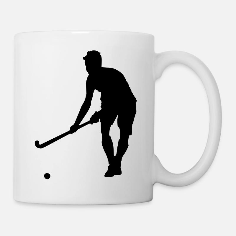 feldhockey silhouette - Tasse - Weiß