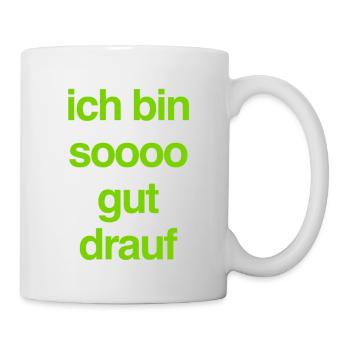 gute Laune - Tasse - Weiß - Rechts