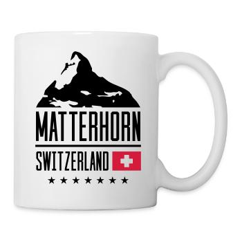 matterhorn switzerland mountain flag - Tasse - Weiß - Rechts