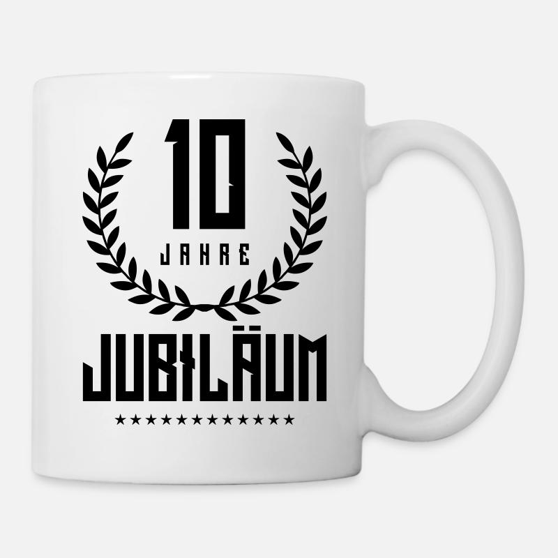 10 jahre jubilaeum kranz - Tasse - Weiß