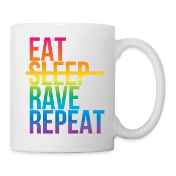Rave - Eat sleep repeat3 - Tasse - Weiß - Rechts