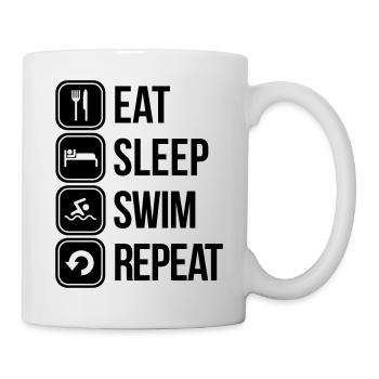 nager - Mug blanc - blanc - Droite
