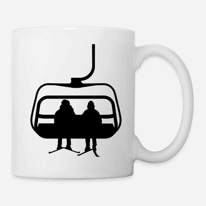 Skifahren - Tasse - Weiß