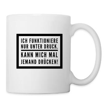 Umarmung erwünscht - Tasse - Weiß - Rechts