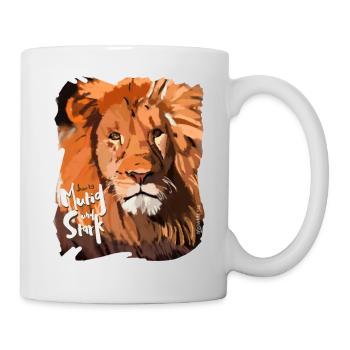 Lion (Josué 1:9) - Mug blanc - blanc - Droite