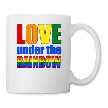 Liebe unter dem Regenbogen - Tasse - Weiß - Rechts