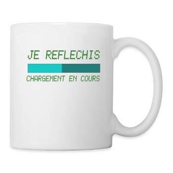Je réfléchis chargement en cours - Mug blanc - blanc - Droite