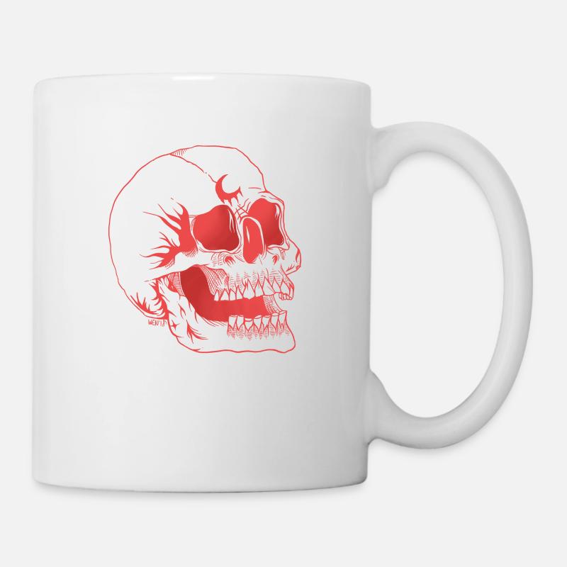 skull_rouge_shit - Tasse - Weiß