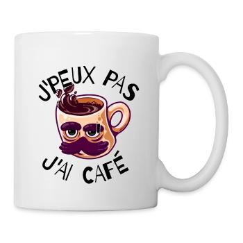 J'peux pas j'ai café cadeaux amateurs du caféine - Mug blanc - blanc - Droite