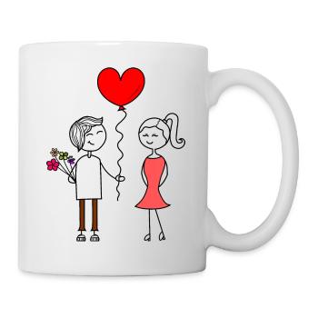 Miel de la Saint-Valentin - Mug blanc - blanc - Droite