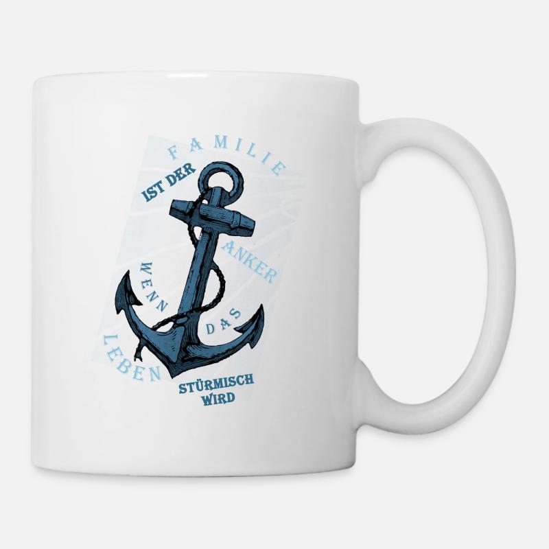 Anker Familie - Tasse - Weiß