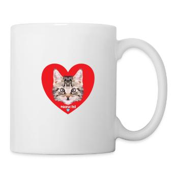 I Love Muschi, Kätzchen , Katze, Kater - Tasse - Weiß - Rechts