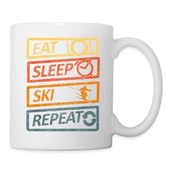 Eat Sleep Ski Repeat - Mug - white - Right