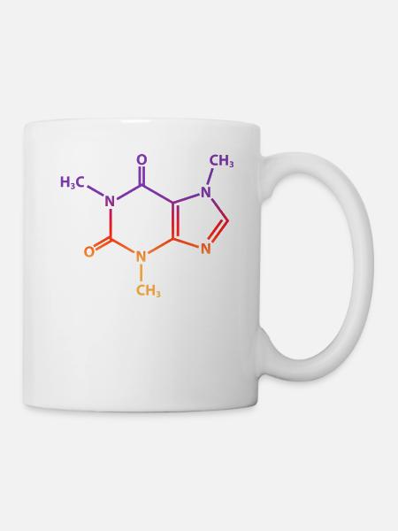 Molécule de caféine - Mug blanc - blanc