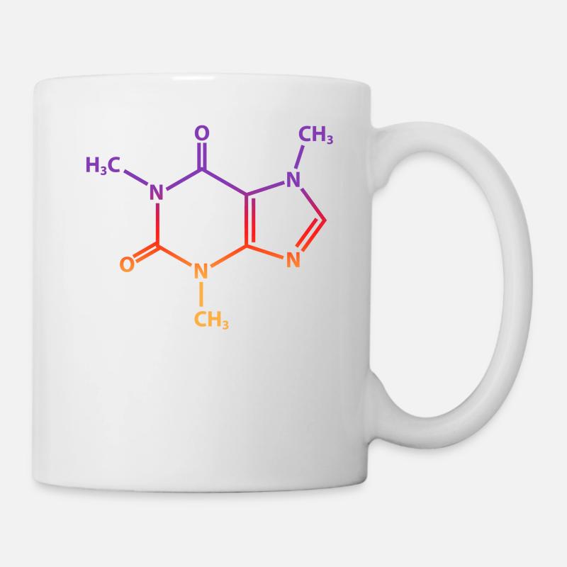 Molekül Koffein - Tasse - Weiß