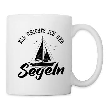 Mir Reichts ich geh Segeln Segelboot Kapitän - Tasse - Weiß - Rechts