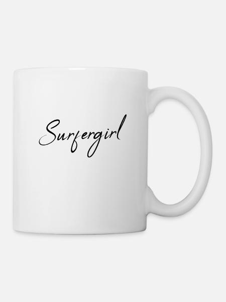 Surfergirl - Tasse - Weiß