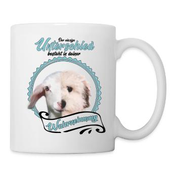 Unterschied Wahrnehmung Vegan - Tasse - Weiß - Rechts