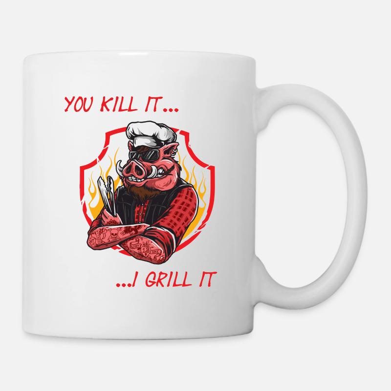 Barbecue - You kill it....I grill it - Tasse - Weiß