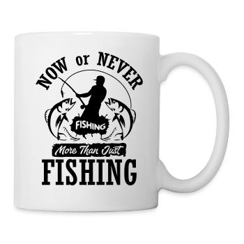 Maintenant ou jamais à la pêche - Mug blanc - blanc - Droite