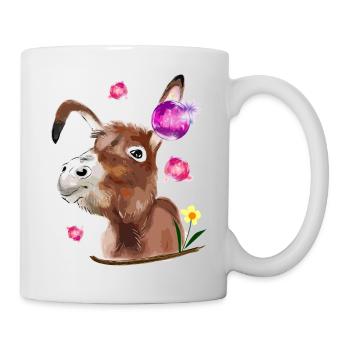 Âne - Mug blanc - blanc - Droite